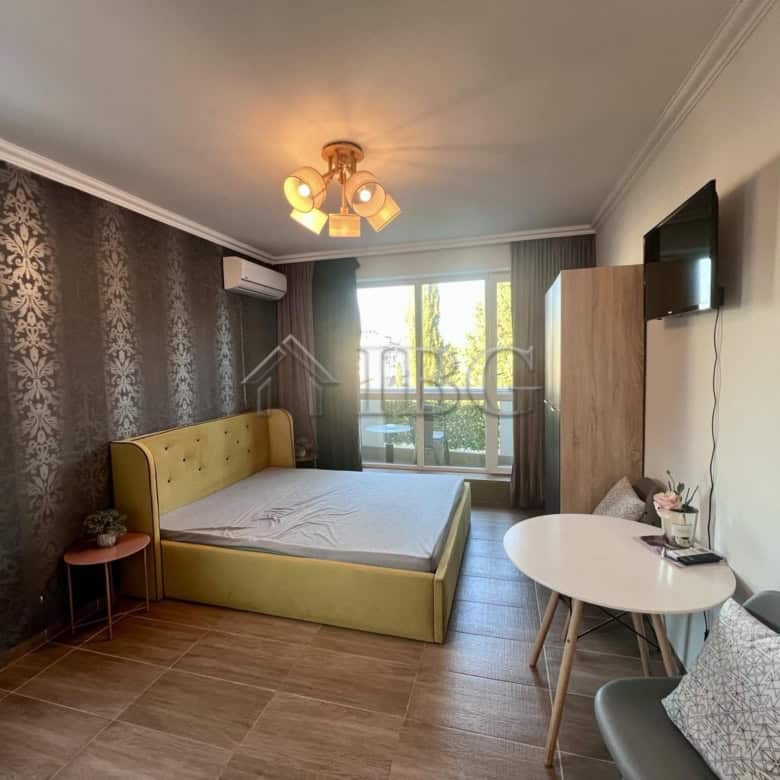 Furnished studio apartment for sale in Magnolia Residence 5, Sunny Beach, featuring contemporary dec.