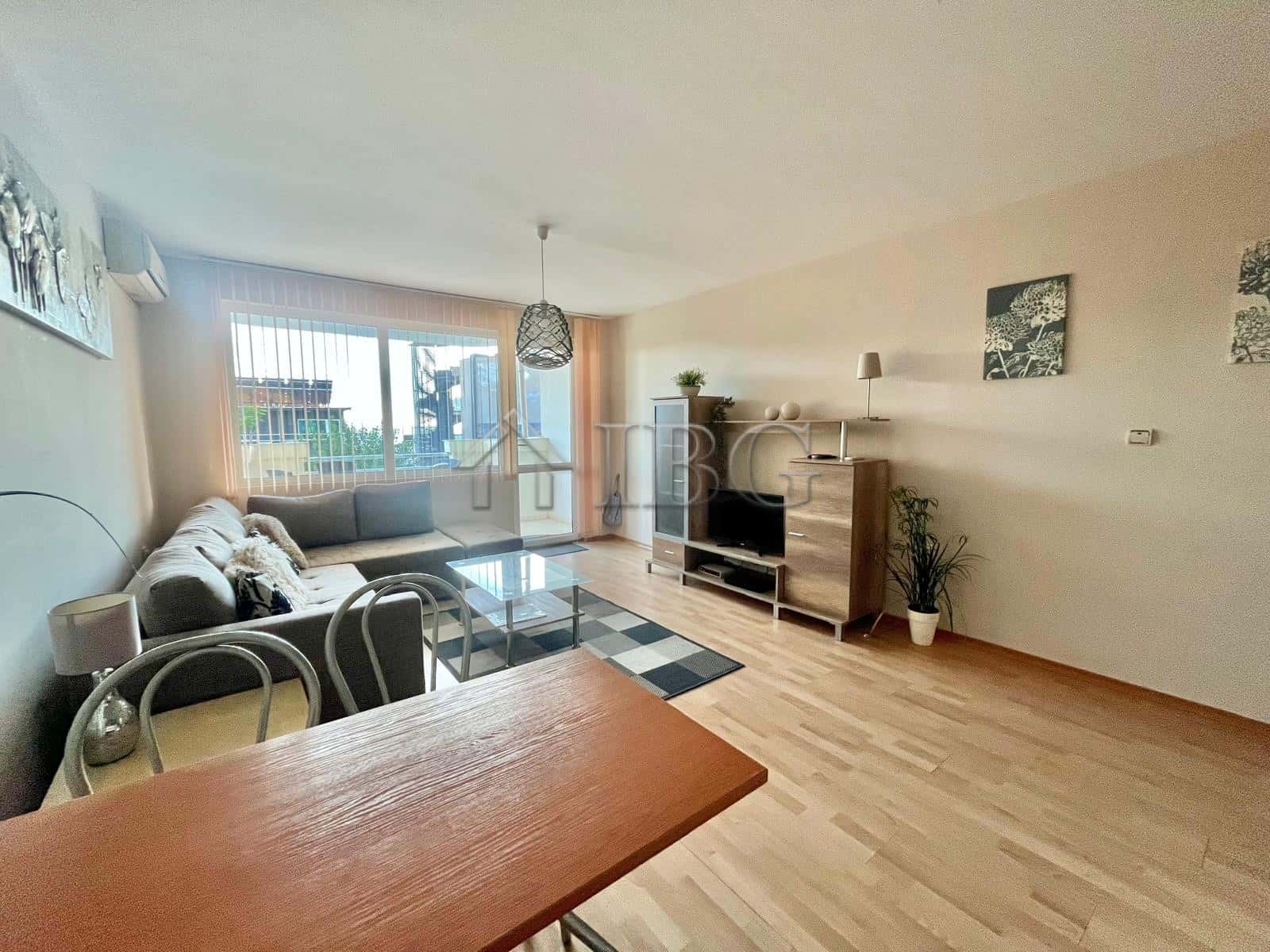 2-Bedroom apartment with partial sea view in Sveti Vlas, Bulgaria. Modern living space with bright i.