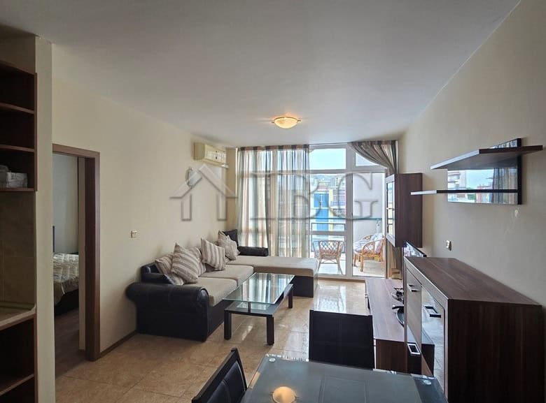 Bright 2-bedroom, 2-bathroom apartment overlooking the pool in Sunny Beach. Modern living space with.