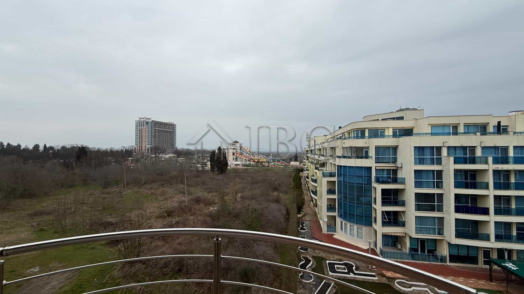 Bright 1-bedroom apartment with sea views at Pomorie Beach Resort, Bulgaria.