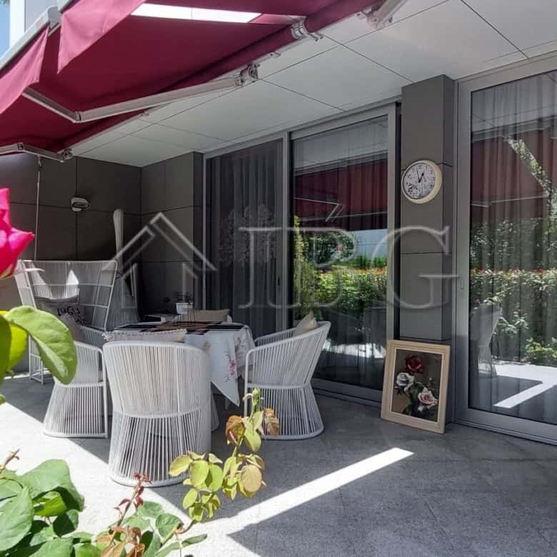 Modern two-storey townhouse with outdoor patio and garden in Sarafovo.
