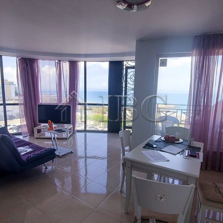 Bright 2-bedroom apartment with stunning sea views in Pomorie. Modern furnishings, spacious living a.