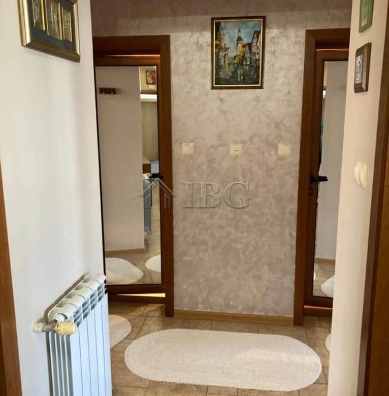 Bright hallway of a two-bedroom apartment near Ruse city center.