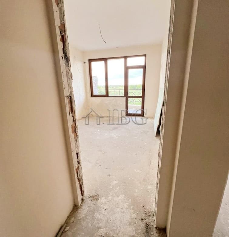 Bright one-bedroom apartment with large windows and scenic views at Lighthouse Golf Resort, Balchik.