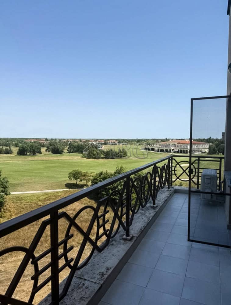 Balcony view of golf course from a 2-bedroom apartment at Lighthouse Golf & Spa Resort.