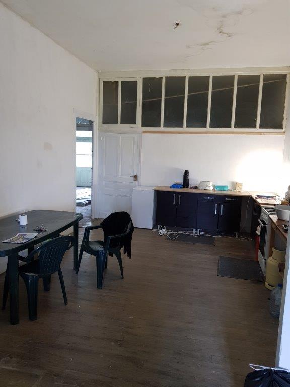 Interior view of a partially renovated apartment in Limousin, France.