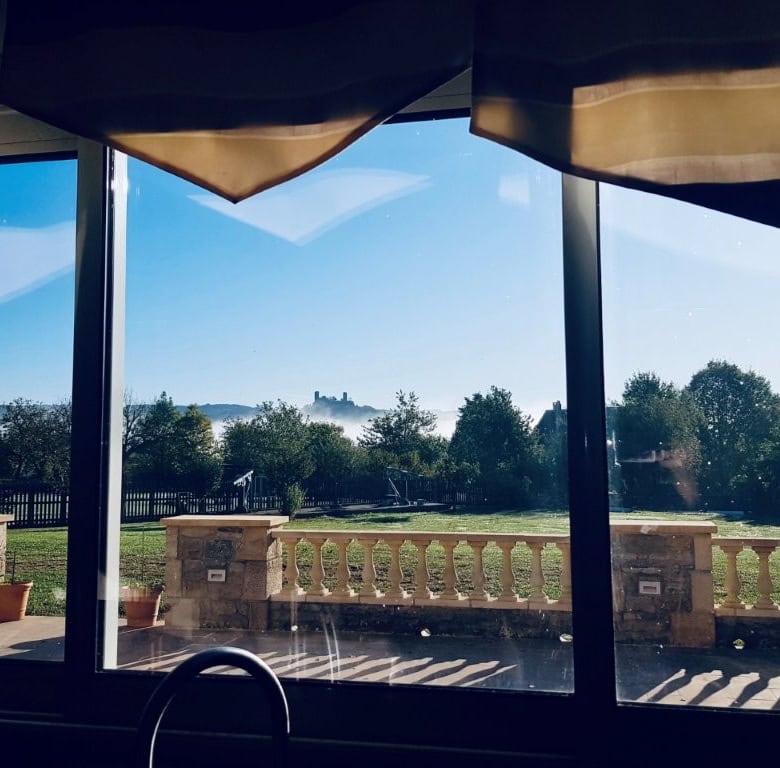Le Manoir house with stunning views in Dordogne Valley, France.