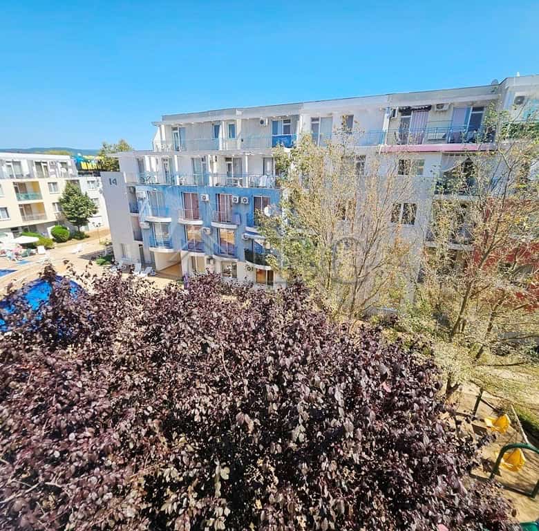 Bright exterior view of a 2-bedroom maisonette apartment in Sunny Day 3 Complex, Sunny Beach.