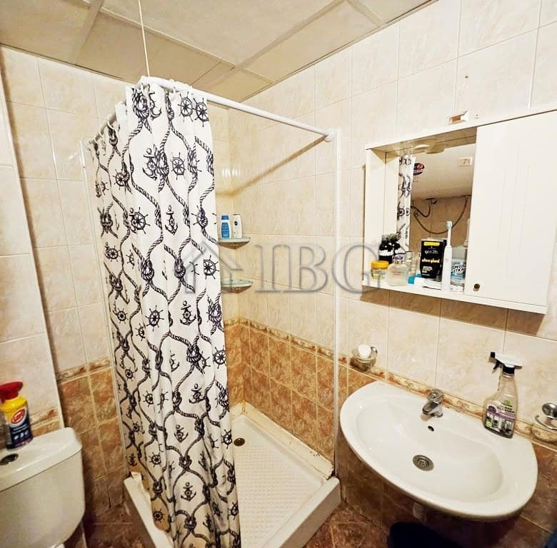 Apartment with pool view in Prestige City, Sunny Beach, featuring a compact bathroom and essential a.