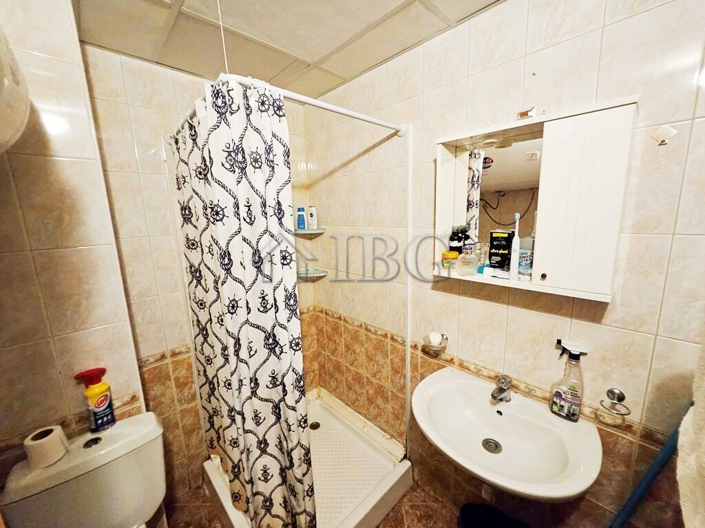 Apartment with pool view in Prestige City, Sunny Beach, featuring a compact bathroom and essential a.