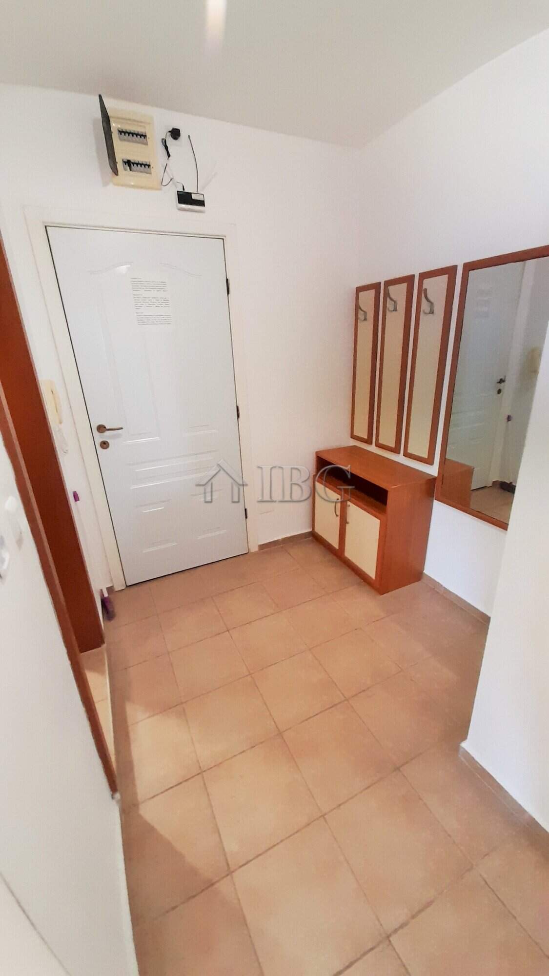 Sea view one-bedroom apartment entrance in Riviera Fort Beach, Ravda.