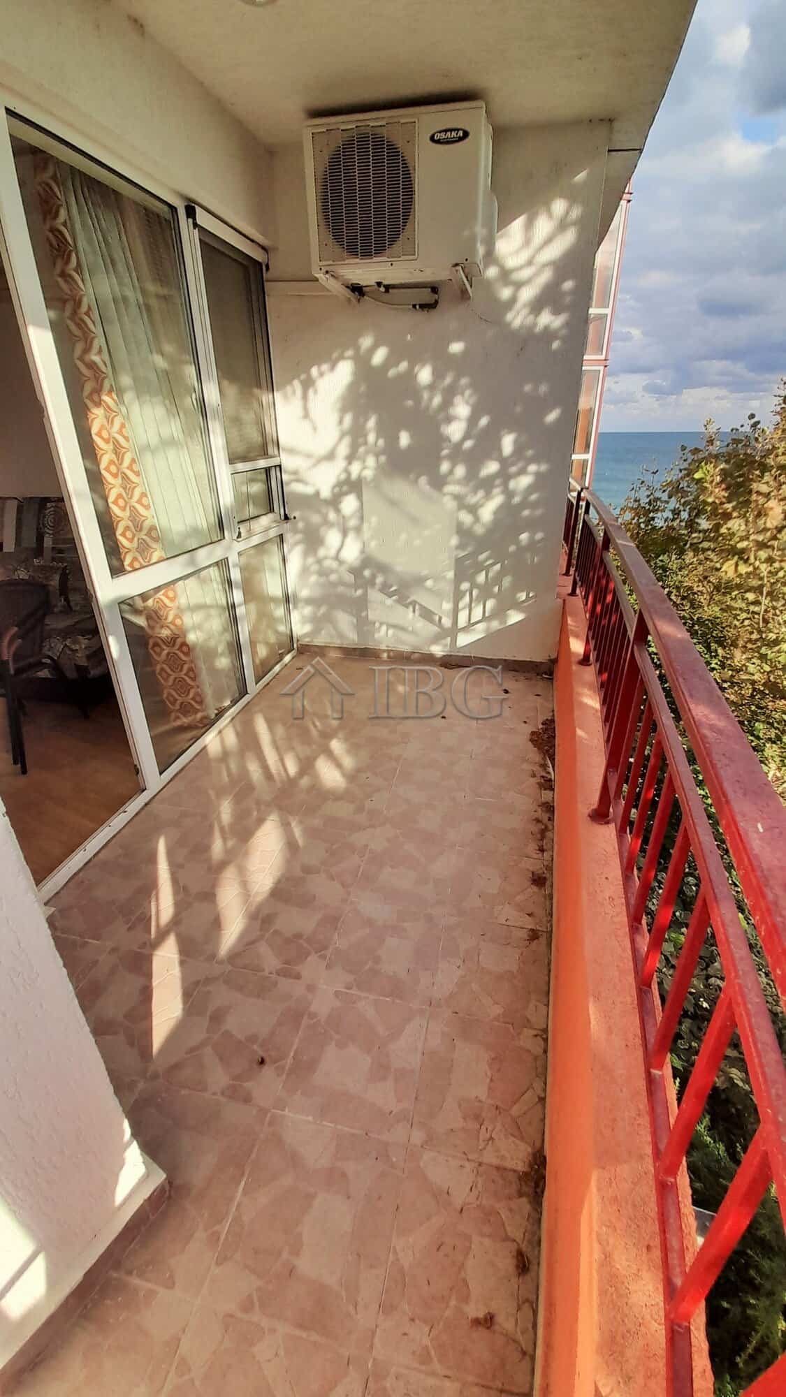 Balcony with sea view and outdoor space at Riviera Fort Beach, Ravda. Perfect for relaxing and enjoy.