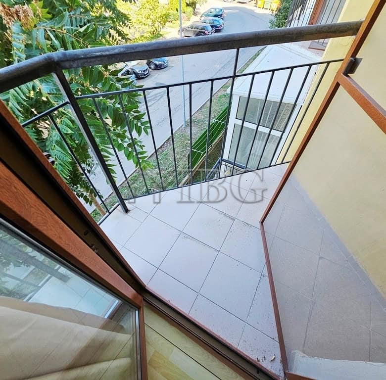 Balcony overlooking pool at Blue Summer Complex, Sunny Beach. Perfect for relaxing and enjoying the.