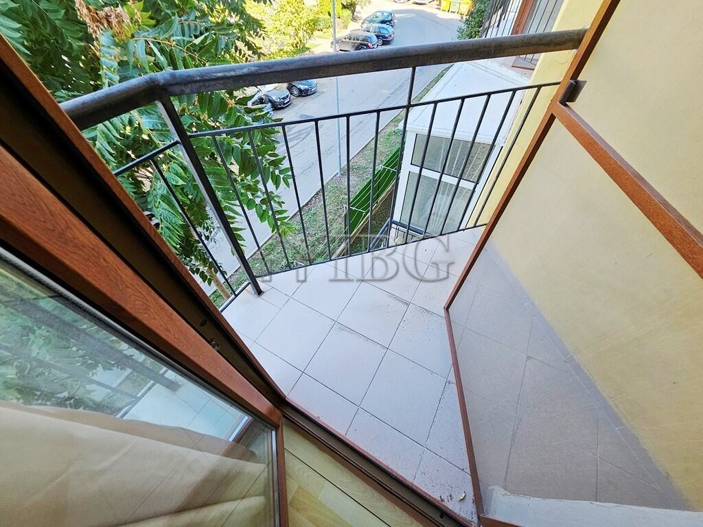 Cozy Balcony with Pool View in Sunny Beach Balcony overlooking pool at Blue Summer Complex, Sunny Beach. Perfect for relaxing and enjoying the.