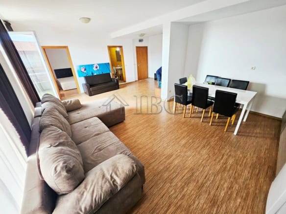 Spacious living room with big terrace, bright decor, and comfortable seating in Sunny View Central,.
