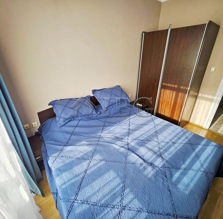 Cozy 2-room apartment in Pirop City, Sunny Beach with bright interior and balcony views.