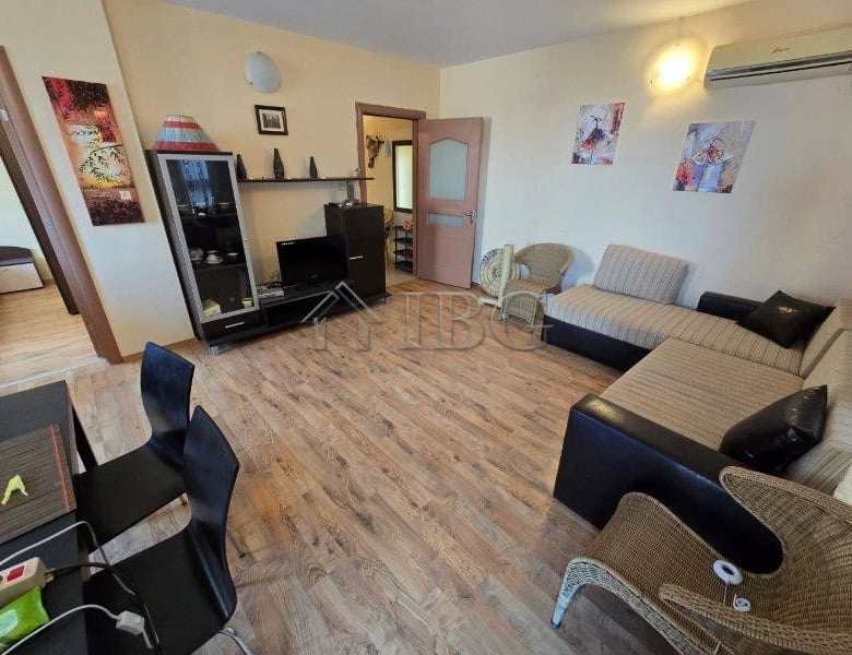 Bright living room in a 1-bedroom apartment in Elitonia 2, Ravda, Bulgaria.