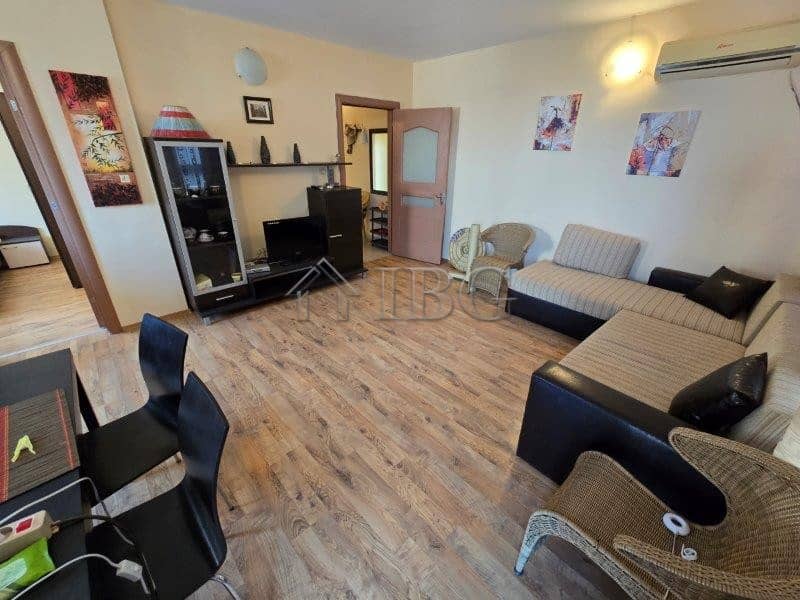 Bright living room in a 1-bedroom apartment in Elitonia 2, Ravda, Bulgaria.