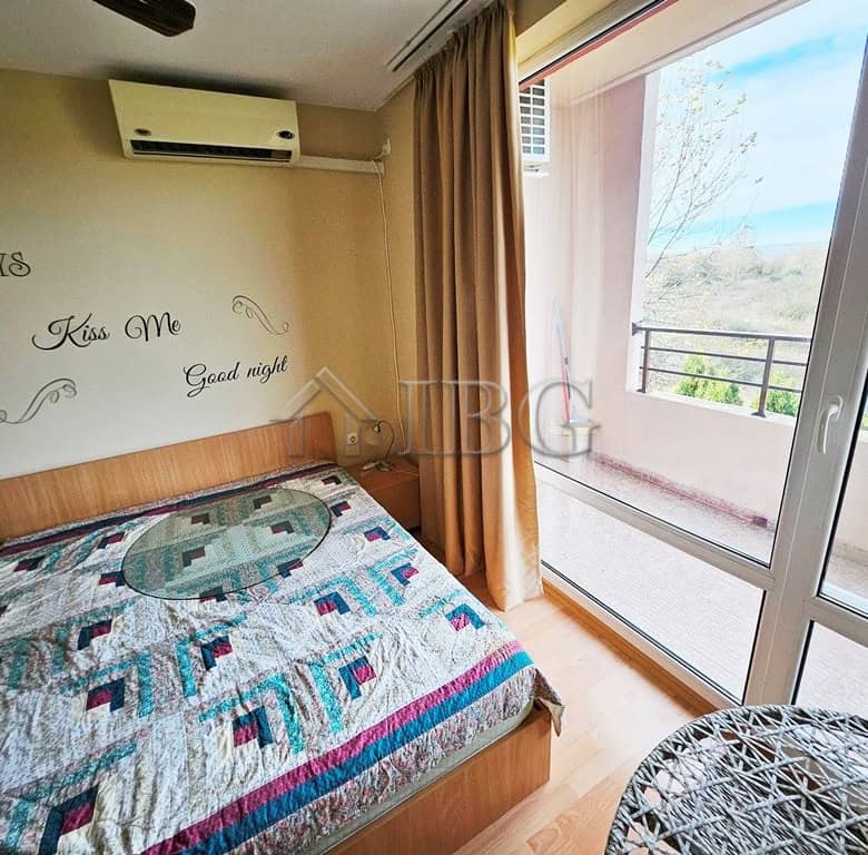 Bright 2-bedroom apartment with balcony overlooking Sunny Beach and sea views. Perfect for holiday s.