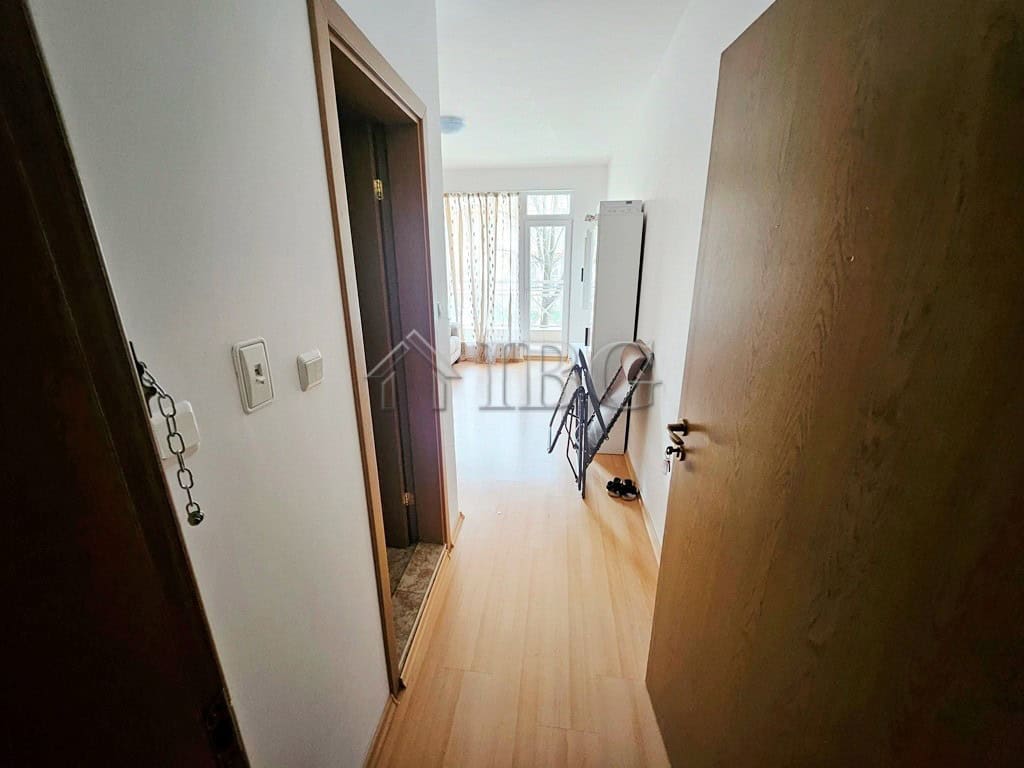 Bright studio apartment for sale in Sunny Beach with modern interior and balcony views.