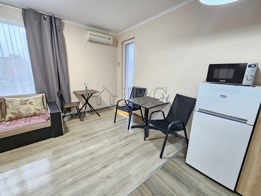 Compact studio apartment with modern furnishings in Sunny Beach.