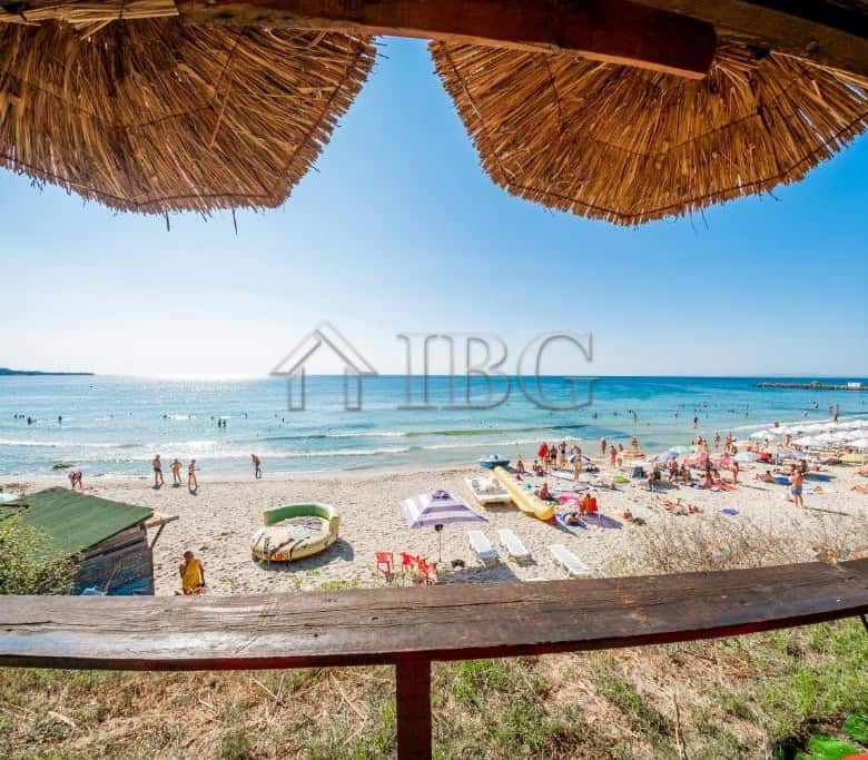 Frontal sea view from a one-bedroom apartment at Riviera Fort Beach, Ravda, perfect for seaside livi.
