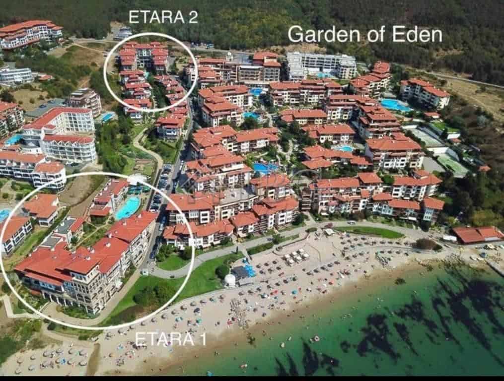 Cozy one-bedroom apartment overlooking the pool in Etara 1, Sveti Vlas, near the Garden of Eden and.