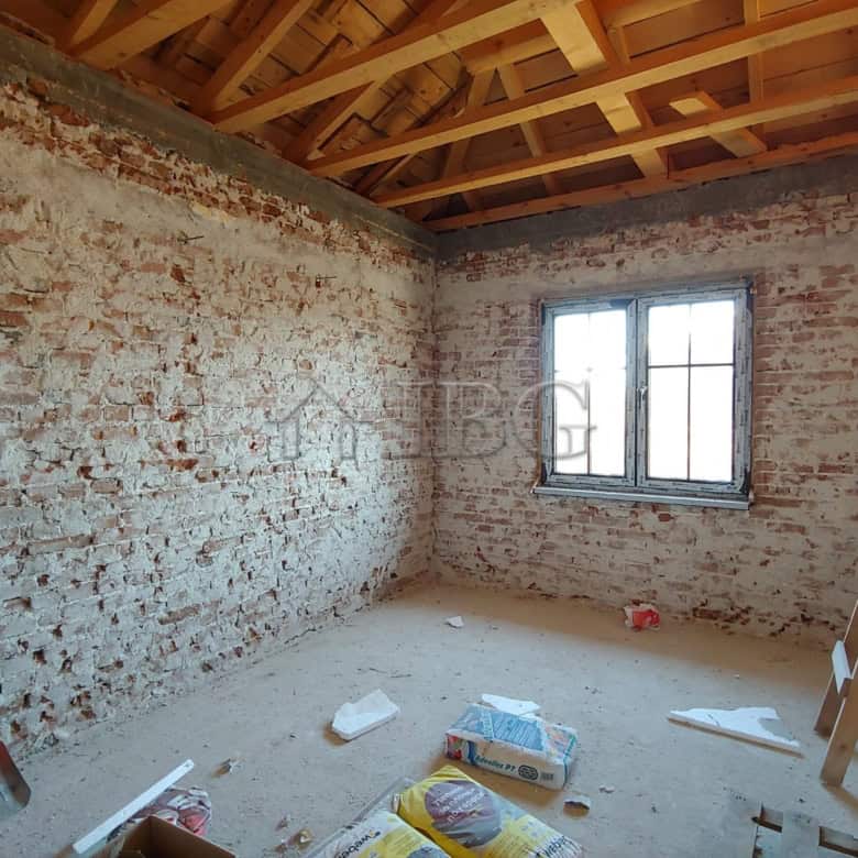 Interior view of a new single-storey house under construction in Trastikovo, Burgas region.