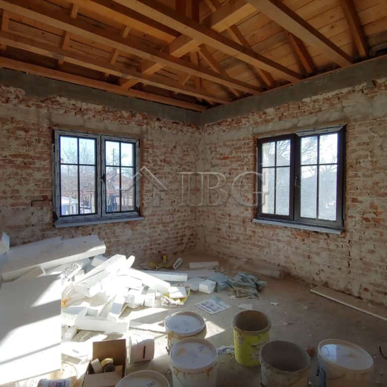 Interior view of a new single-storey house under construction in Trastikovo, Burgas.