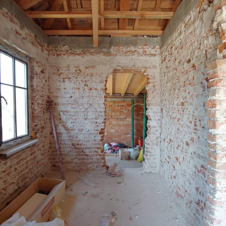 Interior view of a new single-storey house under construction in Trastikovo, Burgas region.