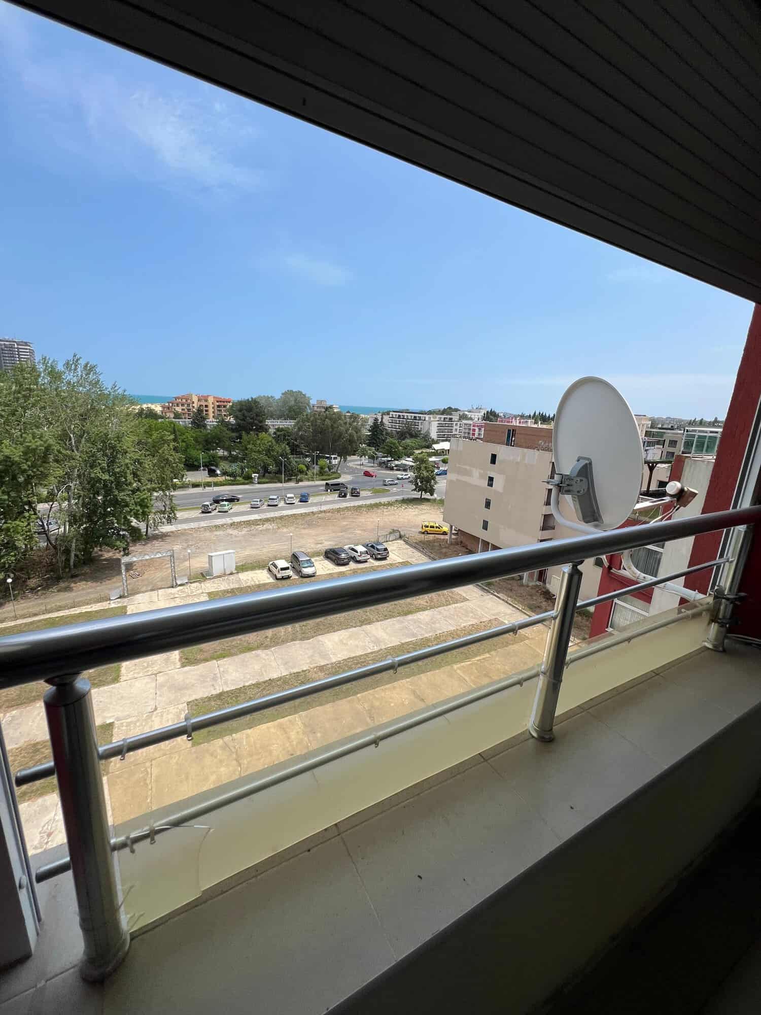 Sea view from a balcony in Sunny Beach, Bulgaria.