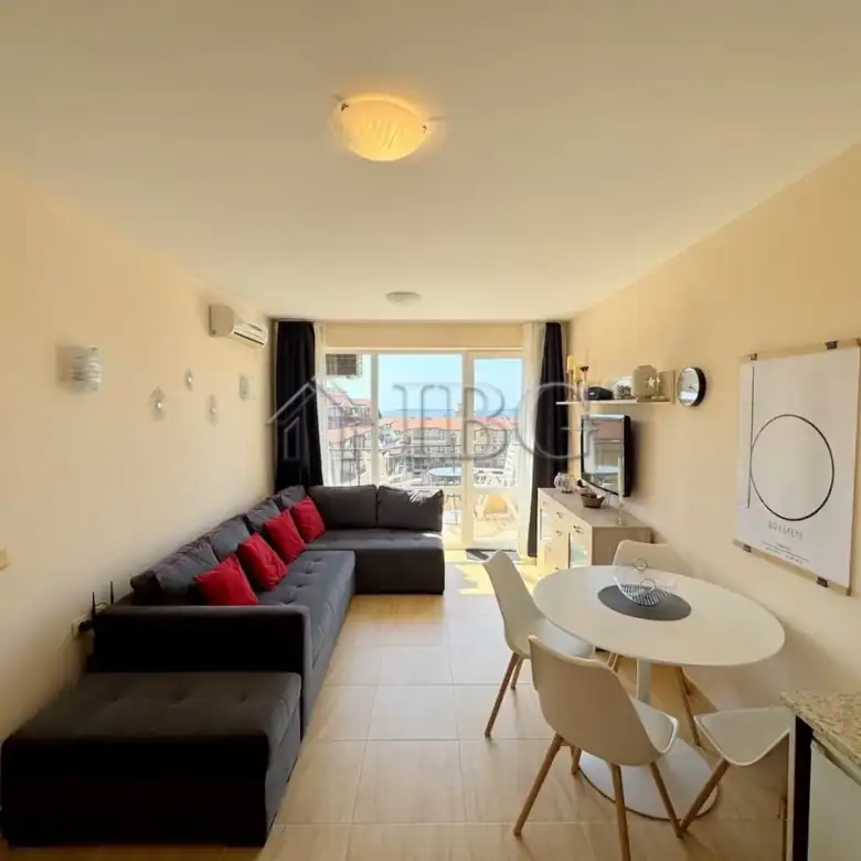 Bright 2-bedroom apartment with sea view in Sveti Vlas, Bulgaria.