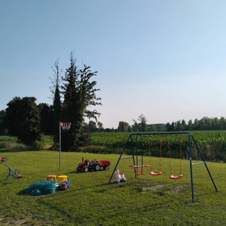 Land for sale in Silvelle di Trebaseleghe Padua Veneto Italy with open green space and outdoor play.