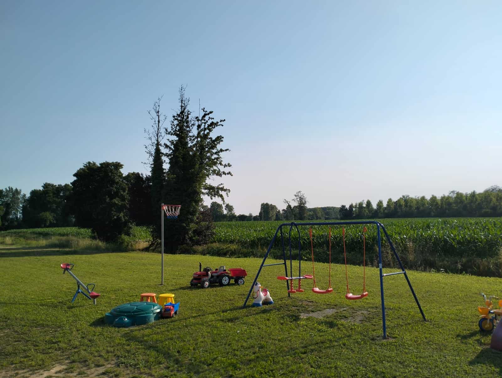 Land for sale in Silvelle di Trebaseleghe Padua Veneto Italy with open green space and outdoor play.
