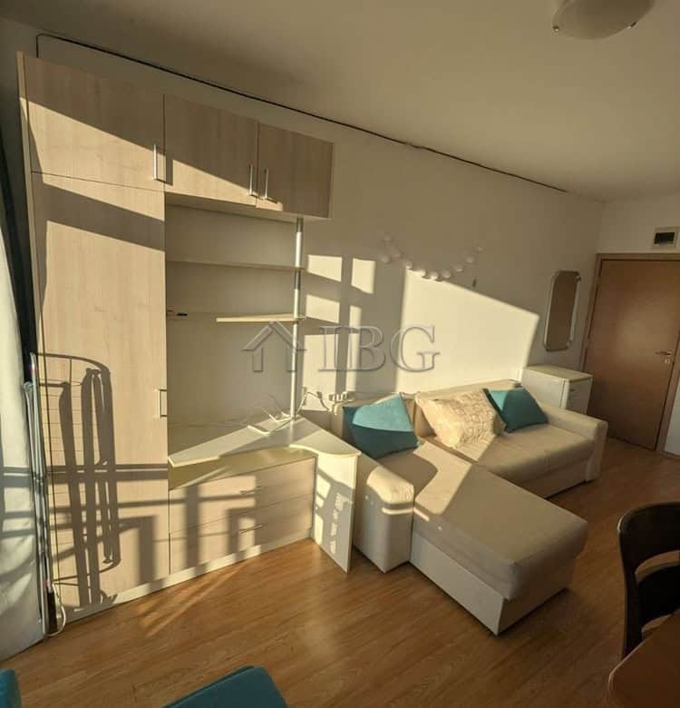 Furnished studio apartment with balcony in Sunny Beach, perfect for holiday stays or investment. Bri.