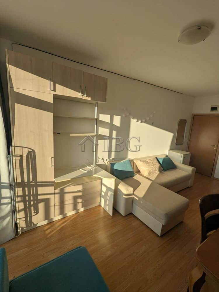 Furnished studio apartment with balcony in Sunny Beach, perfect for holiday stays or investment. Bri.