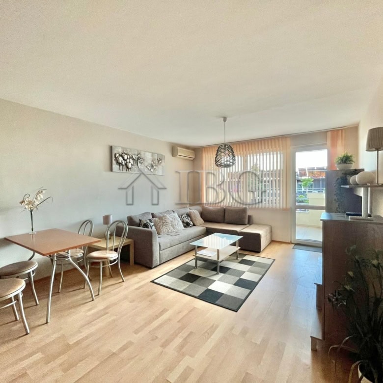 Bright 2-bedroom apartment offering partial sea views in Sveti Vlas, Bulgaria. Perfect for relaxing.