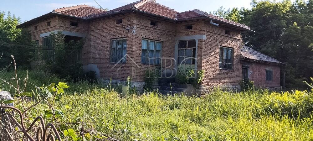 Solid house with a renovated roof in a peaceful village setting.