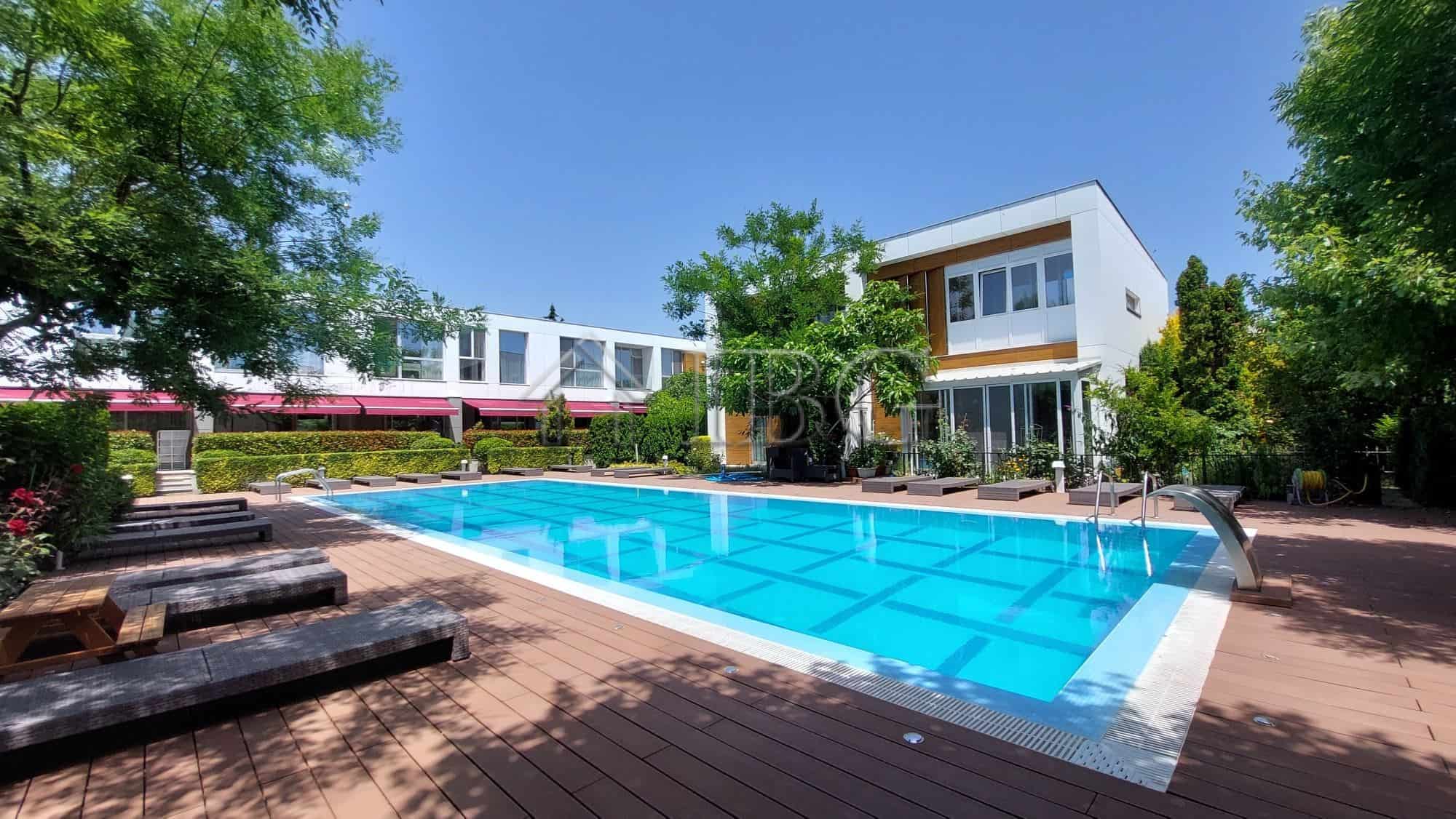 Modern two-storey townhouse with swimming pool in Sarafovo, Bulgaria.