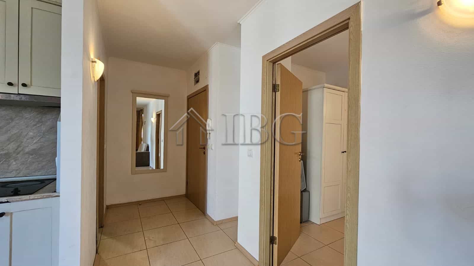 Bright interior of Tria Apartments in Sunny Beach, Bulgaria.