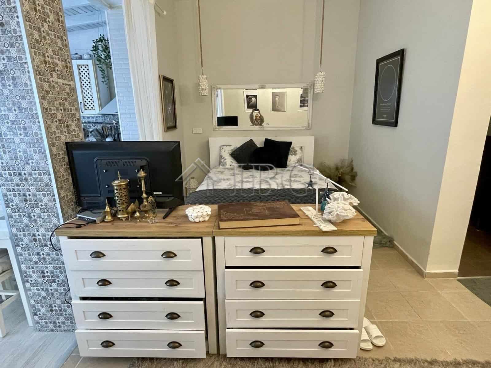 Bright bedroom with stylish decor and cozy ambiance in Sun Gate, Sunny Beach.