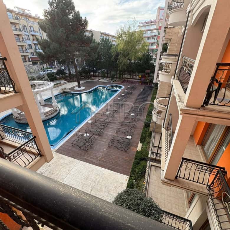 Pool view apartment with 2 bedrooms and 2 bathrooms in Harmony Palace, Sunny Beach.
