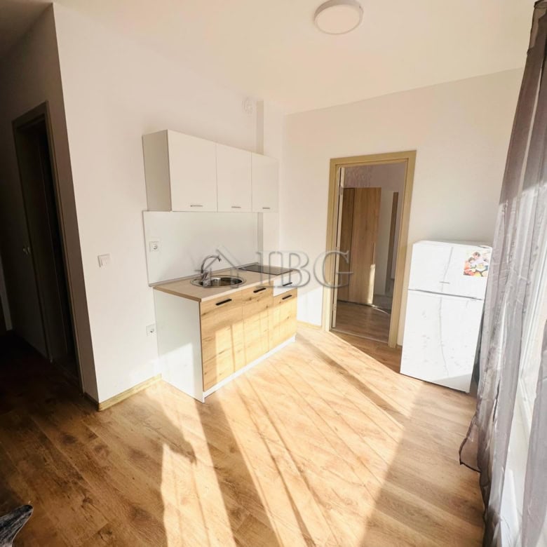 Bright kitchen area in a sunny apartment in Sunny Beach, perfect for relaxing holidays.