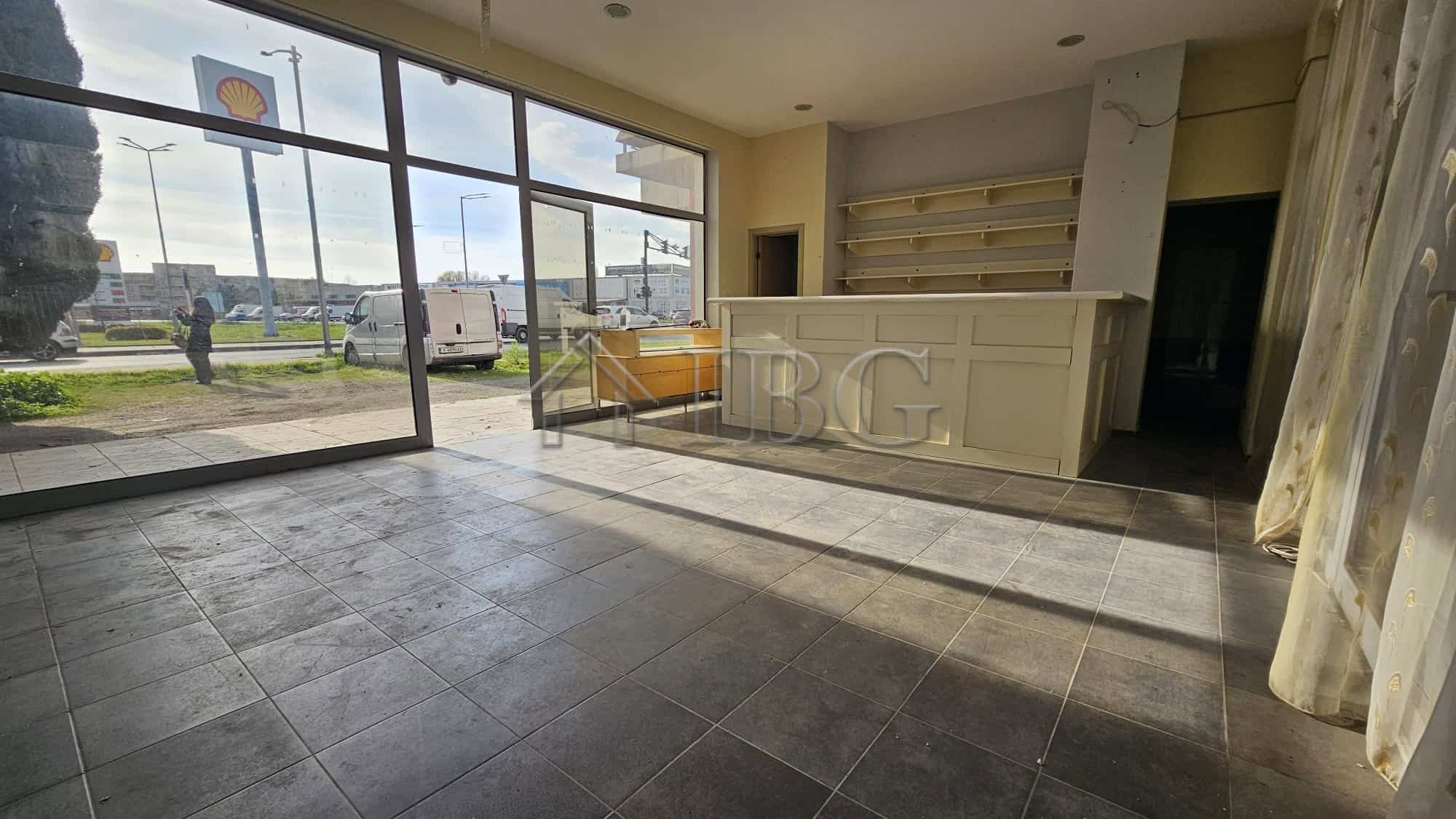 Commercial property interior with large windows and open space in Sunny Beach.