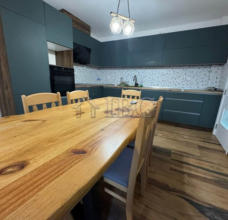 Bright and spacious kitchen area in a luxury family apartment in Ruse.