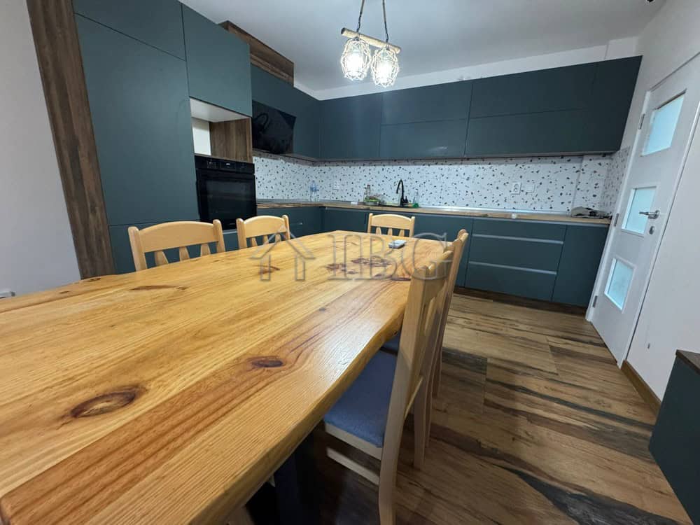 Bright and spacious kitchen area in a luxury family apartment in Ruse.