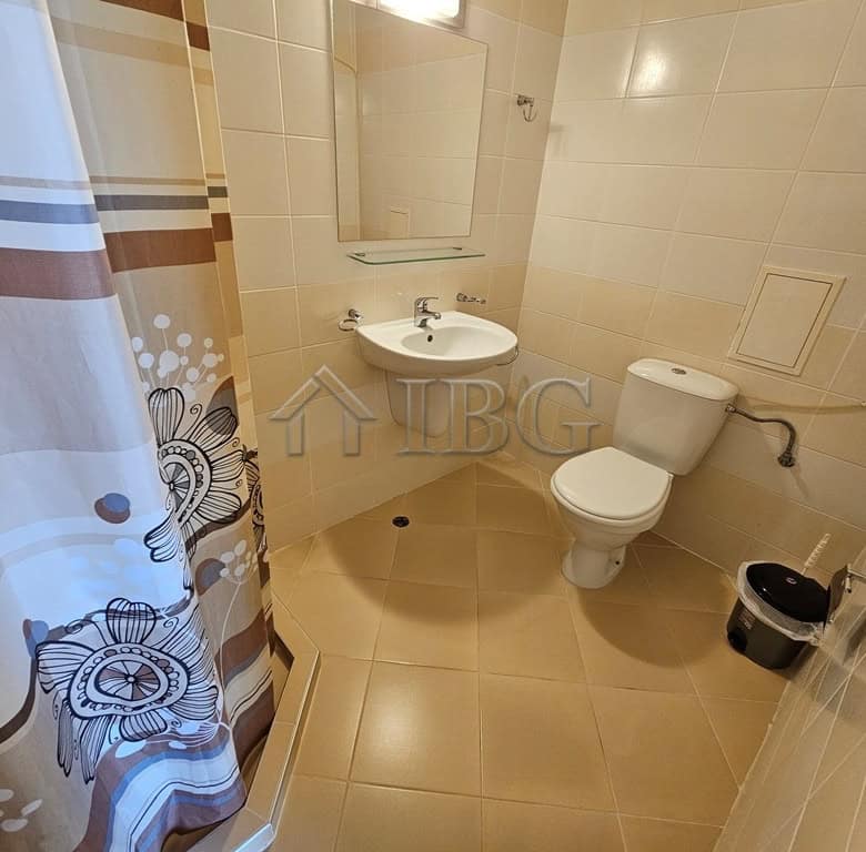 Bright studio with balcony and pool view in Pollo Resort, Sunny Beach. Perfect for relaxing holidays.