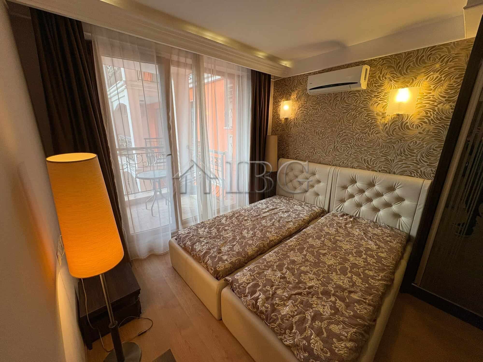 Bright apartment with pool view, 2 bedrooms, 2 bathrooms in Harmony Palace, Sunny Beach.