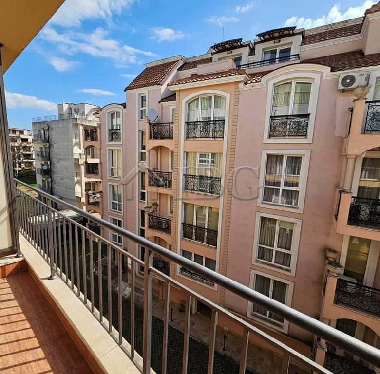 Furnished 42 sq. m. studio apartment with balcony at Pollo Resort, Sunny Beach.