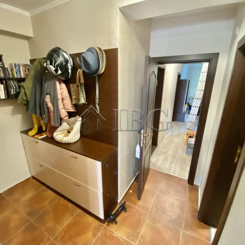 Cozy hallway with coat hooks and storage in Sveti Vlas, no maintenance fee.